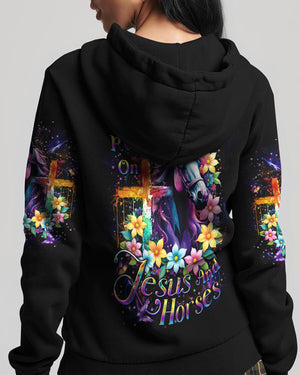 Runs On Jesus And Horses Women's All Over Print Shirt - Yhdu2709244