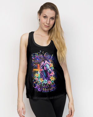 Runs On Jesus And Horses Women's All Over Print Shirt - Yhdu2709244