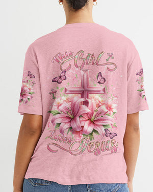 This Girl Loves Jesus Women's All Over Print Shirt - Yhdu2912233