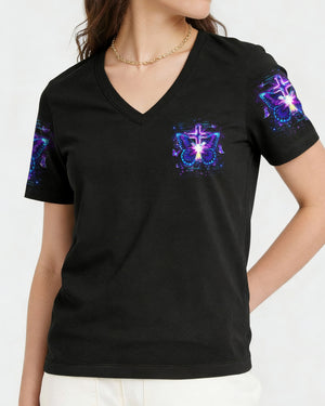 Blessed By God Loved By Jesus Butterfly Women's All Over Print Shirt - Yhhg0501262