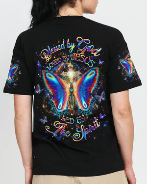 Blessed By God Loved By Jesus Butterfly Women's All Over Print Shirt - Yhhg1301262
