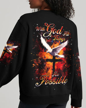 With God All Things Are Possible Women's All Over Print Shirt - Yhhg1504252