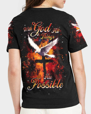 With God All Things Are Possible Women's All Over Print Shirt - Yhhg1504252