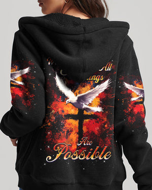 With God All Things Are Possible Women's All Over Print Shirt - Yhhg1504252