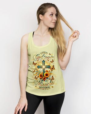 When God Steps In Miracles Happen Women's All Over Print Shirt - Yhhg1701253
