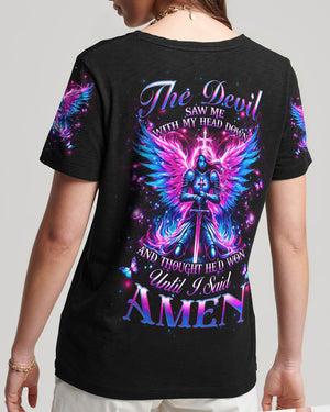 The Devil Saw Me With My Head Down Women's All Over Print Shirt - Yhhg2009243