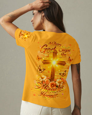When God Steps In Miracles Happen Women's All Over Print Shirt - Yhhg2302261