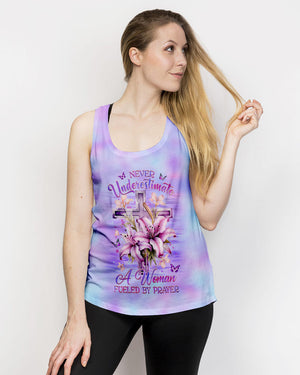 Never Underestimate A Woman Fueled By Prayer Women's All Over Print Shirt - Yhhg2408233