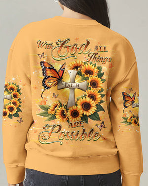 With God All Things Are Possible Women's All Over Print Shirt - Yhhg2702252