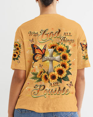 With God All Things Are Possible Women's All Over Print Shirt - Yhhg2702252