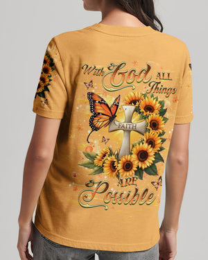 With God All Things Are Possible Women's All Over Print Shirt - Yhhg2702252