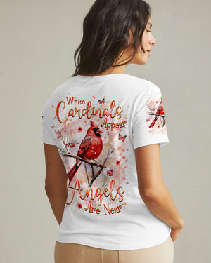 When Cardinals Appear Angels Are Near Women's All Over Print Shirt - Yhhg2907242
