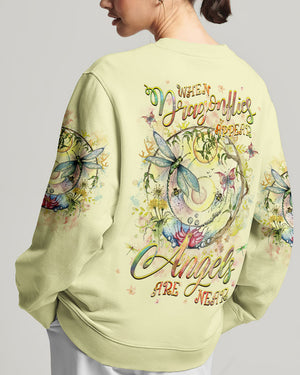 When Dragonflies Appear Angels Are Near Women's All Over Print Shirt - Yhhg3112243