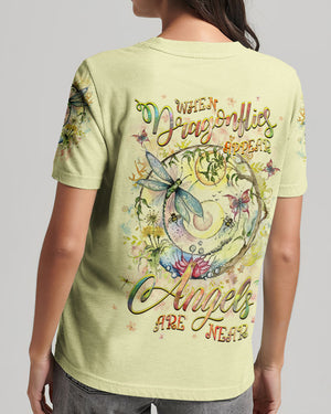 When Dragonflies Appear Angels Are Near Women's All Over Print Shirt - Yhhg3112243