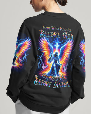 She Who Kneels Before God Women's All Over Print Shirt - Yhkd1901242