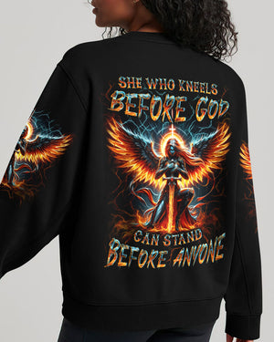 She Who Kneels Before God Warrior Women's All Over Print Shirt - Yhln1602242