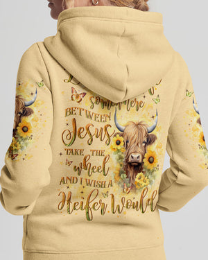Living Life Somewhere Between Jesus Heifer Women's All Over Print Shirt - Yhln2702242