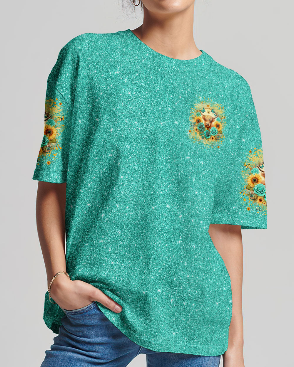 Living Life Somewhere Between Jesus Heifers Women's All Over Print Shirt - Yhlt0307241