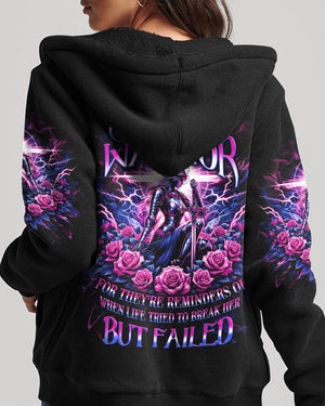 She Wears Her Scars Like A Warrior Women's All Over Print Shirt - Yhlt0612241