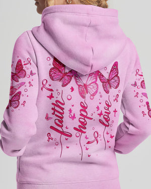 Faith Hope Love Breast Cancer Women's All Over Print Shirt - Yhlt0708253