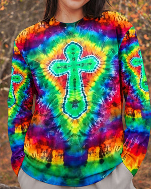 Radiant Psychedelic Cross Women's All Over Print Shirt - Yhlt1201262