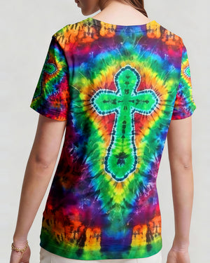 Radiant Psychedelic Cross Women's All Over Print Shirt - Yhlt1201262