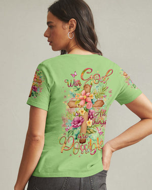 With God All Things Are Possible Women's All Over Print Shirt - Yhlt1609243