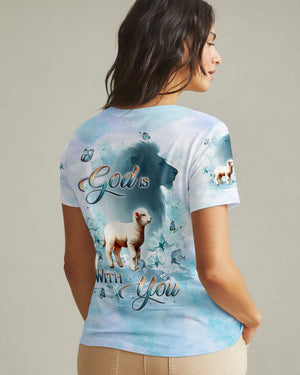 God Is With You Women's All Over Print Shirt - Yhlt2201252