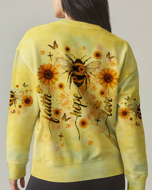 Faith Hope Love Bee Women's All Over Print Shirt - Yhlt2406253