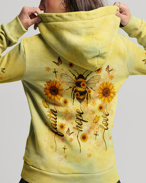 Faith Hope Love Bee Women's All Over Print Shirt - Yhlt2406253