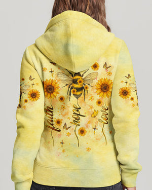 Faith Hope Love Bee Women's All Over Print Shirt - Yhlt2406253