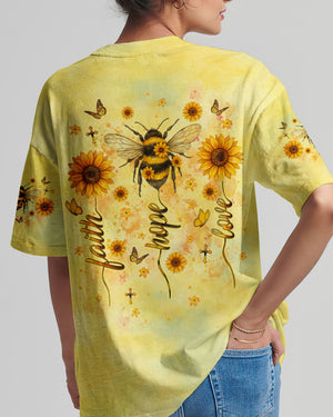 Faith Hope Love Bee Women's All Over Print Shirt - Yhlt2406253