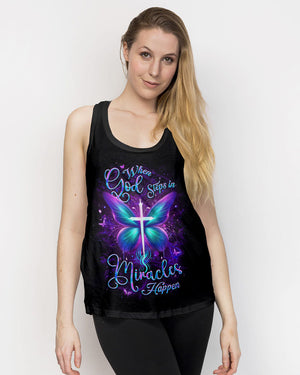 When God Steps In Miracles Happen Women's All Over Print Shirt - Yhlt2412241