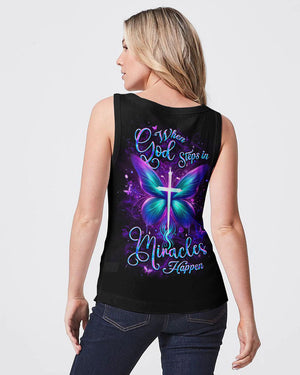 When God Steps In Miracles Happen Women's All Over Print Shirt - Yhlt2412241