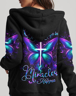 When God Steps In Miracles Happen Women's All Over Print Shirt - Yhlt2412241