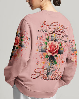 With God All Things Are Possible Women's All Over Print Shirt - Yhlt2603252