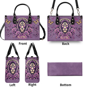 Lion Rose Leather Handbag - Tlno0411244
