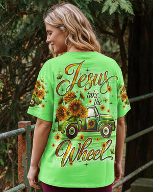 Jesus Take The Wheel Truck Sunflower Women's All Over Print Shirt - Tlno1704261