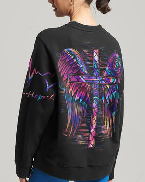 Faith Cross Wings Mermaid Hologram Women's All Over Print Shirt - Ri2406231
