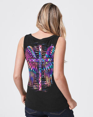 Faith Cross Wings Mermaid Hologram Women's All Over Print Shirt - Ri2406231