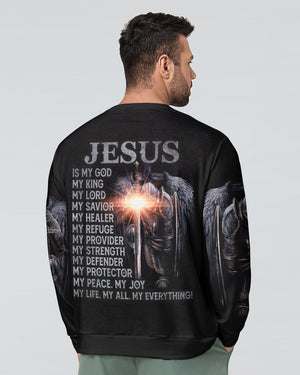 Jesus Is My God My King My Lord Warrior Men's All Over Print Shirt - Ri2406236