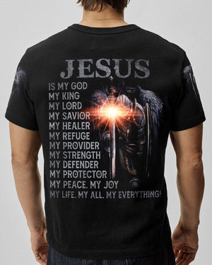 Jesus Is My God My King My Lord Warrior Men's All Over Print Shirt - Ri2406236