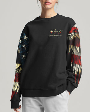 Stand For The Flag Kneel For The Cross Wings Women's All Over Print Shirt - Ri2506235