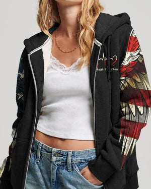 Stand For The Flag Kneel For The Cross Wings Women's All Over Print Shirt - Ri2506235