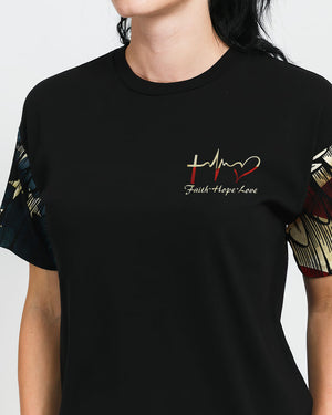 Stand For The Flag Kneel For The Cross Wings Women's All Over Print Shirt - Ri2506235