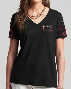 Way Maker Miracle Worker Lion Cross Pink Women's All Over Print Shirt - Tltm2406233