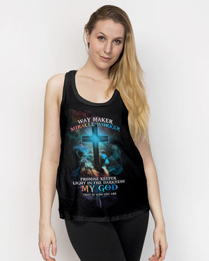 Way Maker Miracle Worker Lion Cross Light Colorful Women's All Over Print Shirt - Tltm2406235
