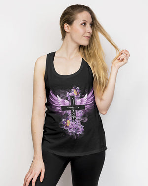 Faith Butterfly Purple Rose Women's All Over Print Shirt - Tltm2406234
