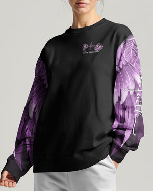 Faith Butterfly Purple Rose Women's All Over Print Shirt - Tltm2406234