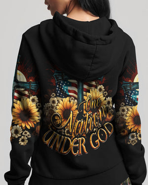 One Nation Under God Women's All Over Print Shirt - Ty2406231